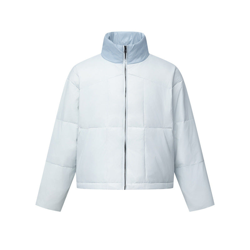 Unisex Boxy-Pufferjacke mit Stehkragen in Kontrastoptik und quadratischer Steppung Shop Nory