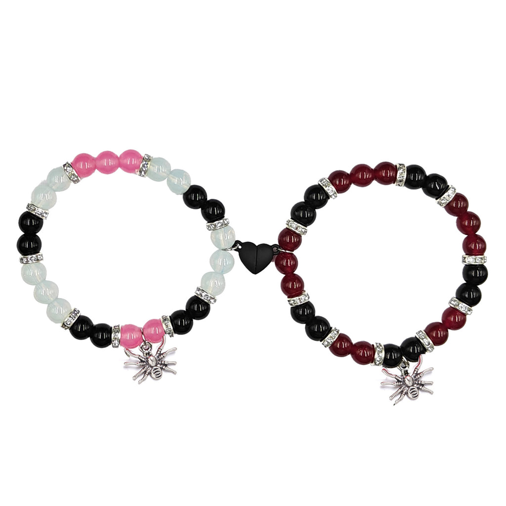 Damen Armbandset mit bunt gefärbten Perlen und charmanten Anhängern Shop Nory
