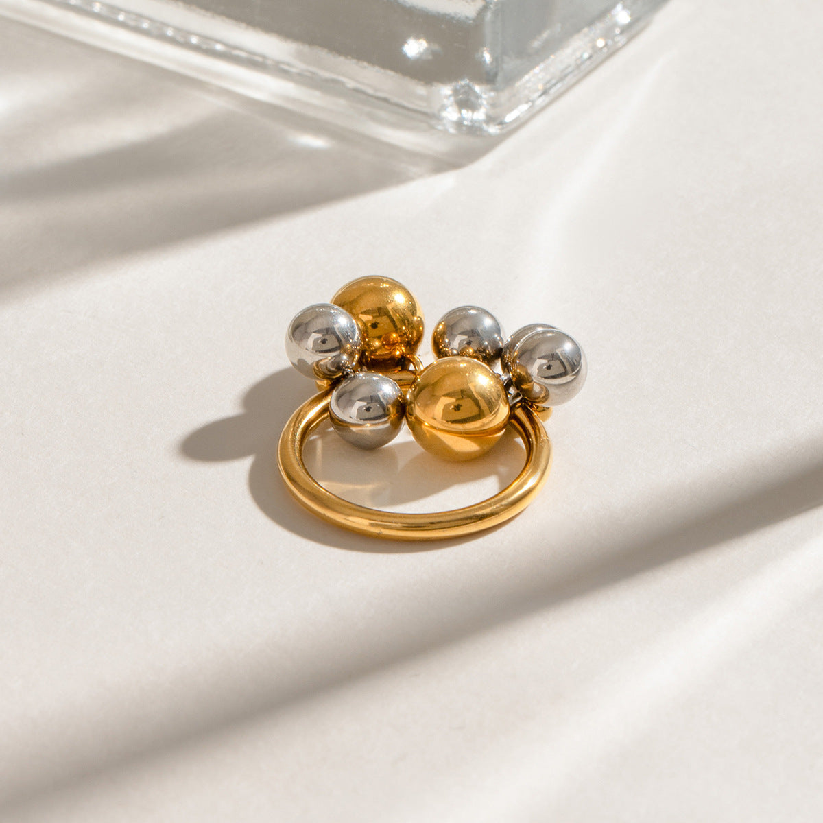 Damen Multi-Layer Ring mit Edelstahlperlen und modernem Design Shop Nory