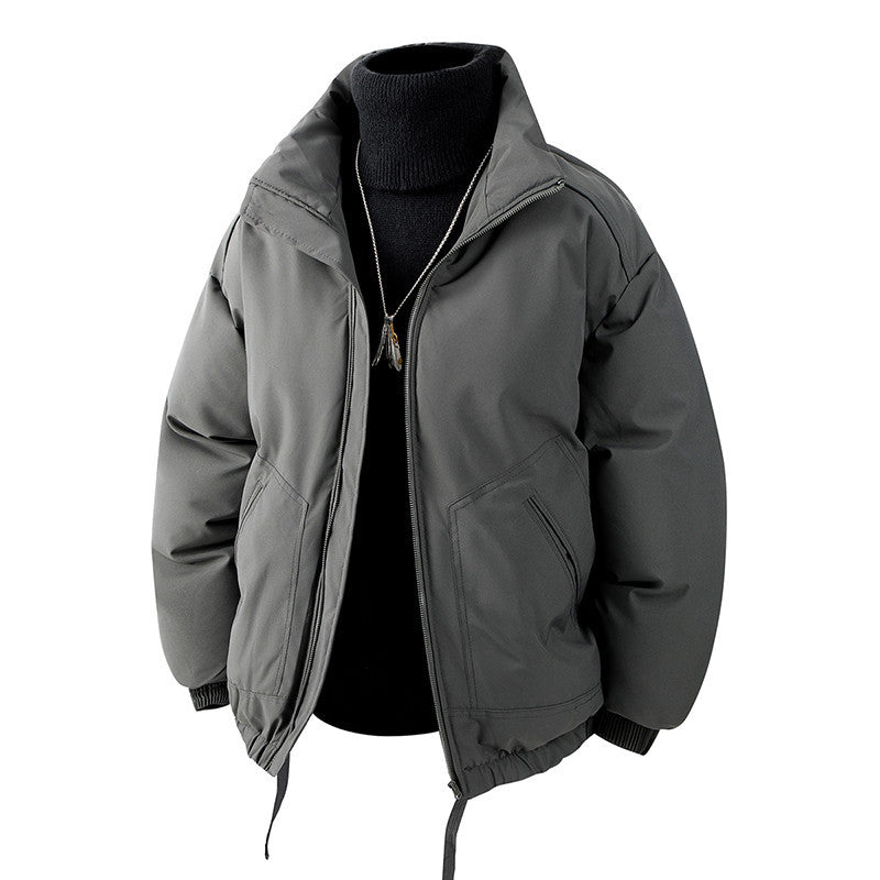 Herren Oversized Thermo‑Steppjacke mit hohem Kragen, Reißverschluss und Tunnelzug Shop Nory
