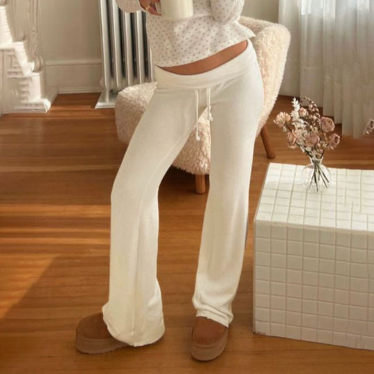 Damen nan leichte Jersey Loungehose mit Tunnelzug und weitem Bein Shop Nory