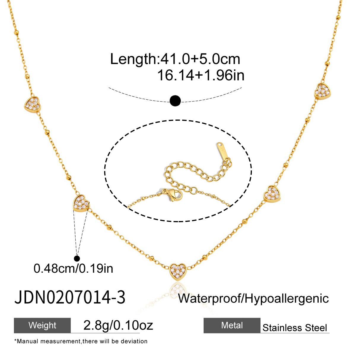 Damen Halskette mit funkelnden Zirkonia und wasserfester Edelstahlverarbeitung Shop Nory
