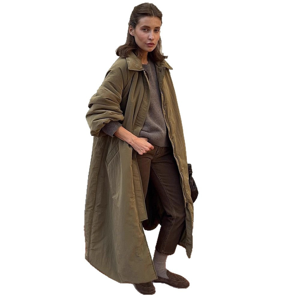 Damen Oversize Wattierter Mantel mit Ballon-Saum und Raglanärmeln Shop Nory