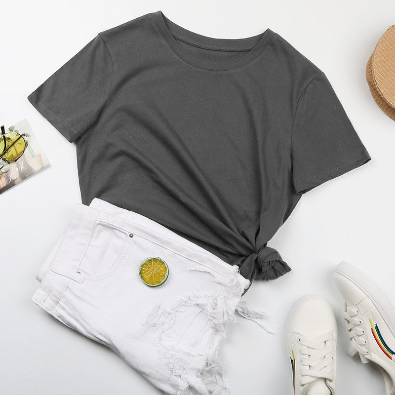 Damen Basic T-Shirt mit Lässigem Schnitt und Hochwertiger Baumwollqualität Shopnory