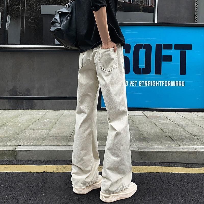 Herren Weit geschnittene Canvas-Hose mit extra weitem Bein und tiefem Schritt Shop Nory