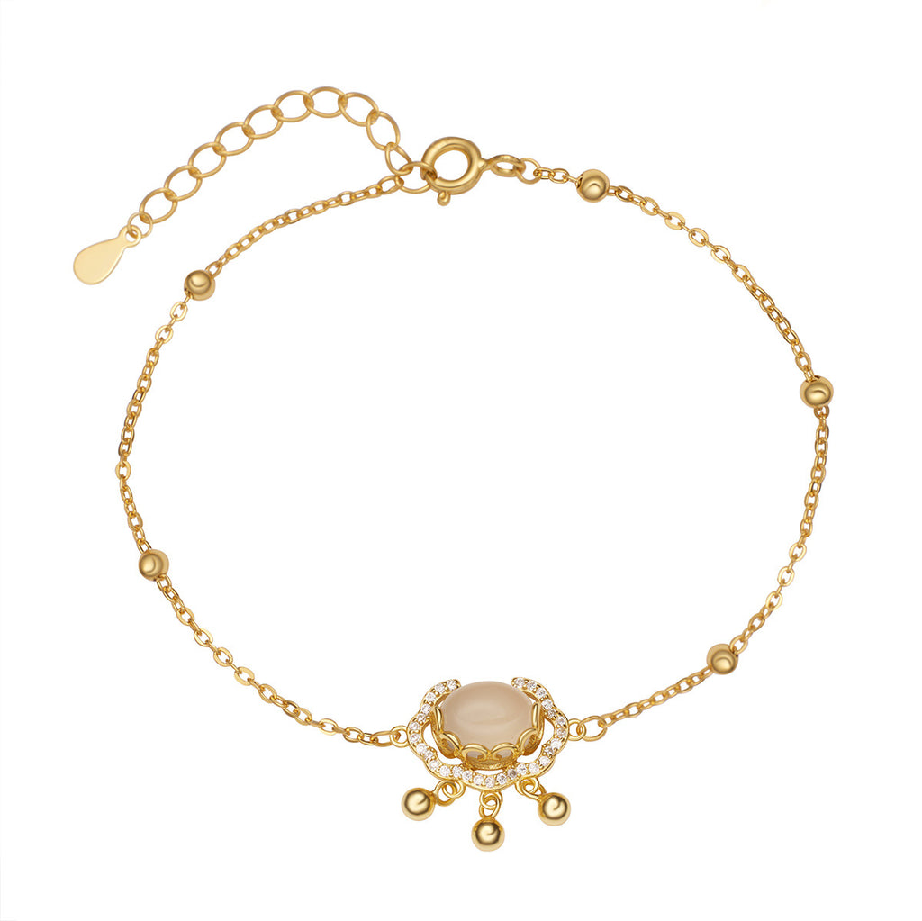 Damen zartes Armband mit funkelndem Edelstein und filigranen Details Shop Nory