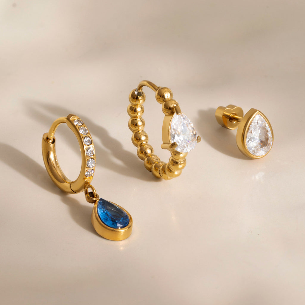 Damen Ohrhänger mit eleganten Kristall-Details und hypoallergenem Edelstahl Shop Nory