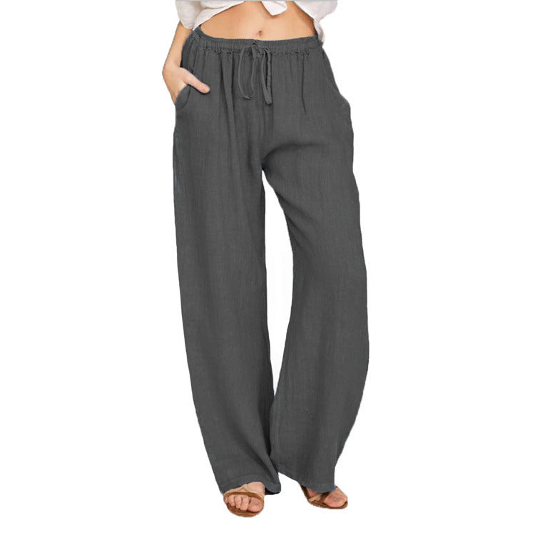 Damen bequeme Leinenhose