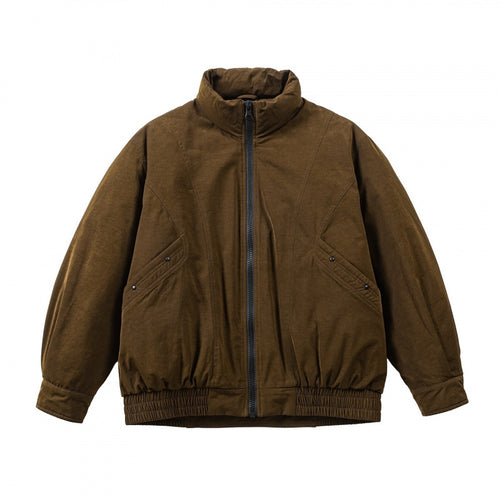 Herren Oversized Bomberjacke aus Veloursleder‑Optik mit hohem Stehkragen und elastischem Saum Shop Nory