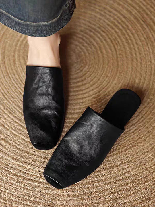 Damen Elegante Slipper aus weichem Leder mit innovativer Sohlenkonstruktion Shopnory