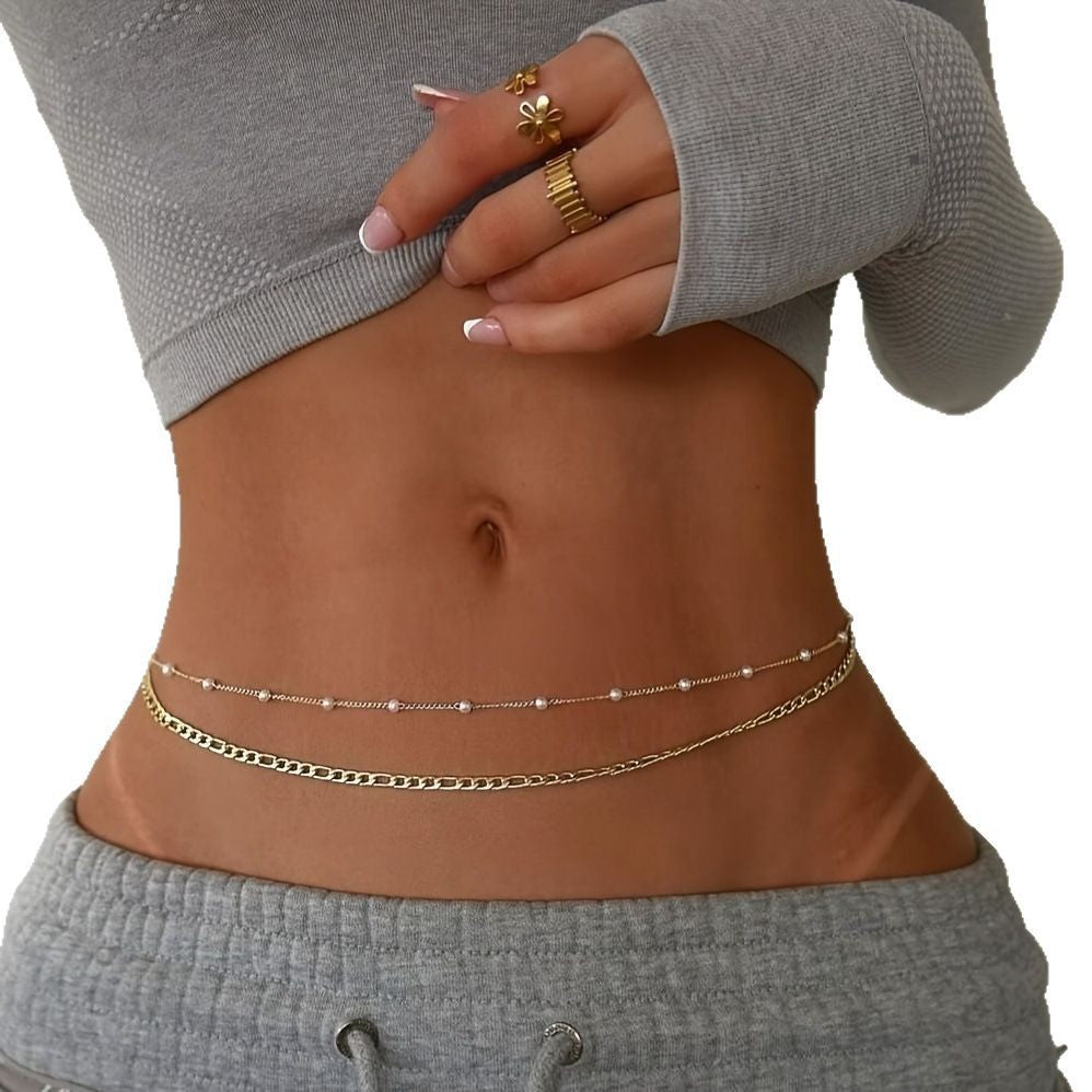 Damen automatische Gliederkette mit funkelnden Perlen und edlem Design Shop Nory