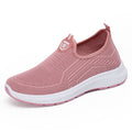 Damen Atmungsaktive Slip-On Sneakers mit elastischem Einsatz und dämpfender Sohle