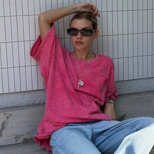 Damen Oversized T-Shirt aus hochwertiger Baumwolle