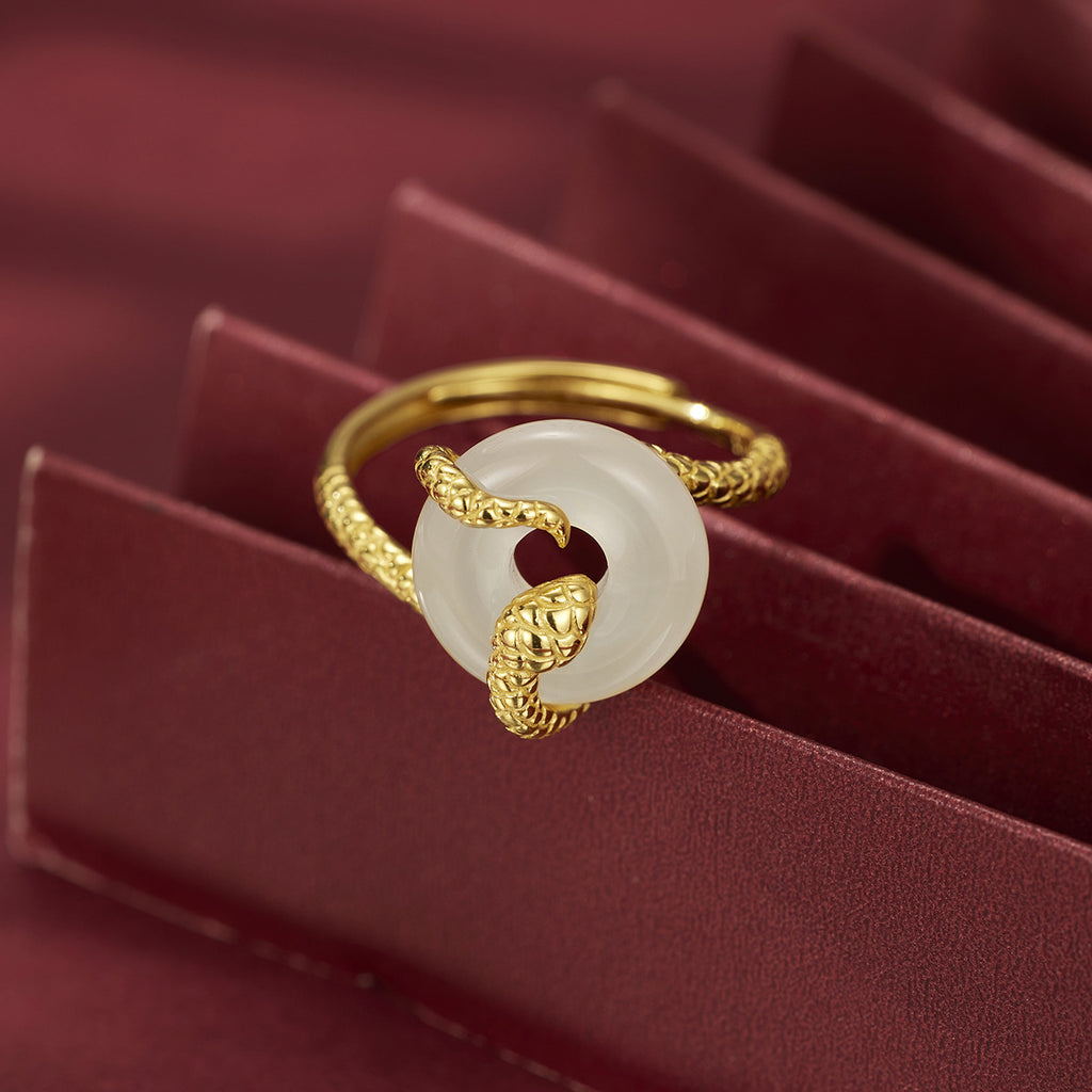 Damen Anhänger-Ring mit kunstvollem Schlangendesign Shop Nory