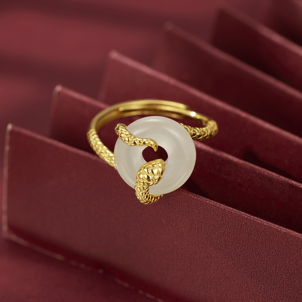 Damen Anhänger-Ring mit kunstvollem Schlangendesign Shop Nory