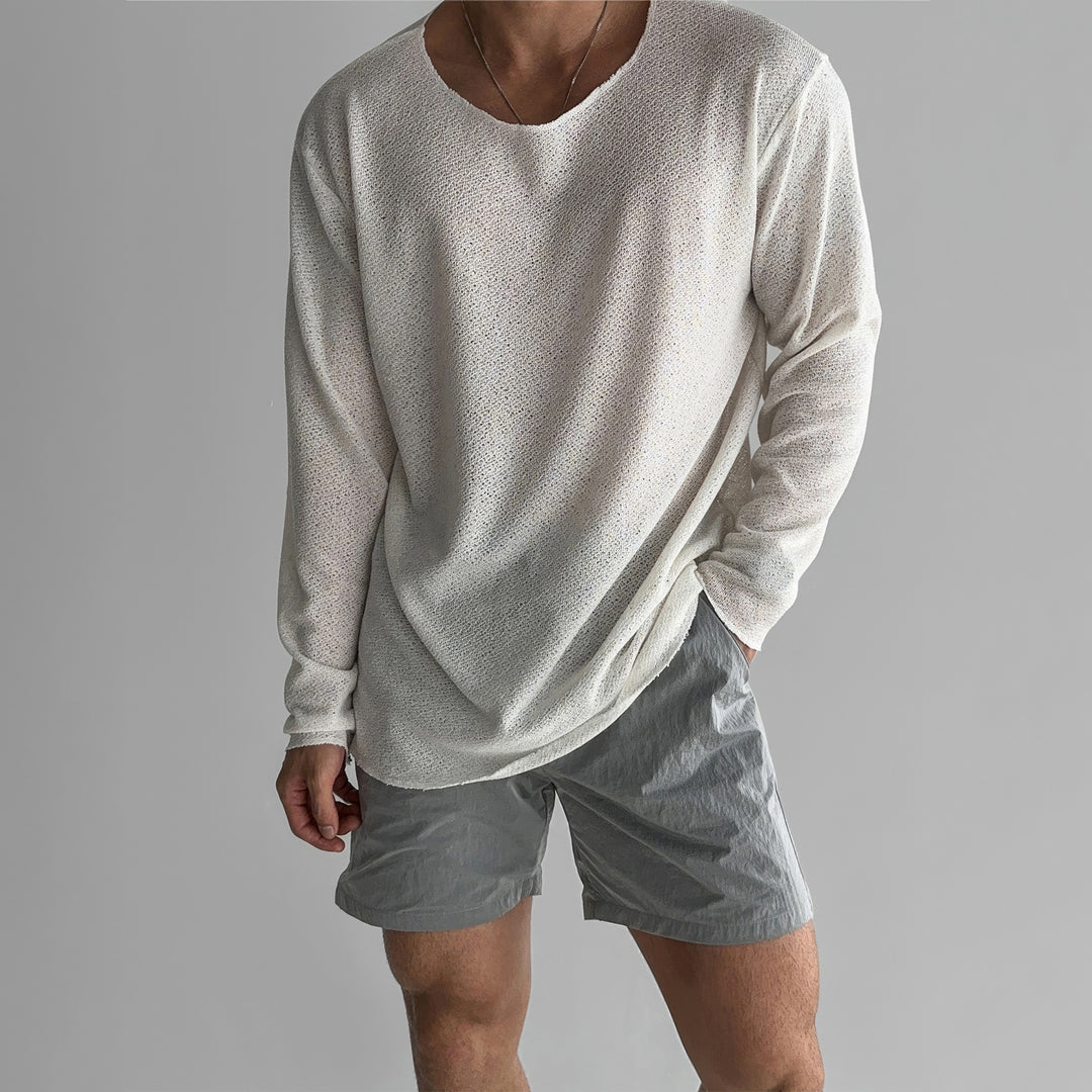 Herren Lässiges Rundhalsshirt mit leichtem Stoff Shop Nory