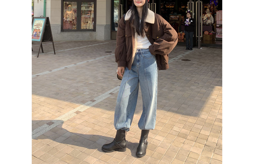 Damen Übergangsjacke mit Kunstfellkragen Shop Nory