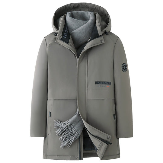 Herren mittellanger Thermoparka mit Kapuze, wind- und wasserabweisender Performance-Außenhülle Shop Nory