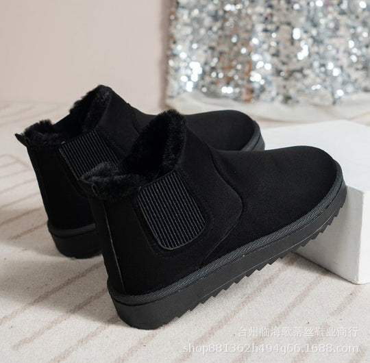 Damen Gefütterte Chelsea-Stiefelette aus Wildlederoptik mit elastischem Einsatz und Profilsohle Shop Nory