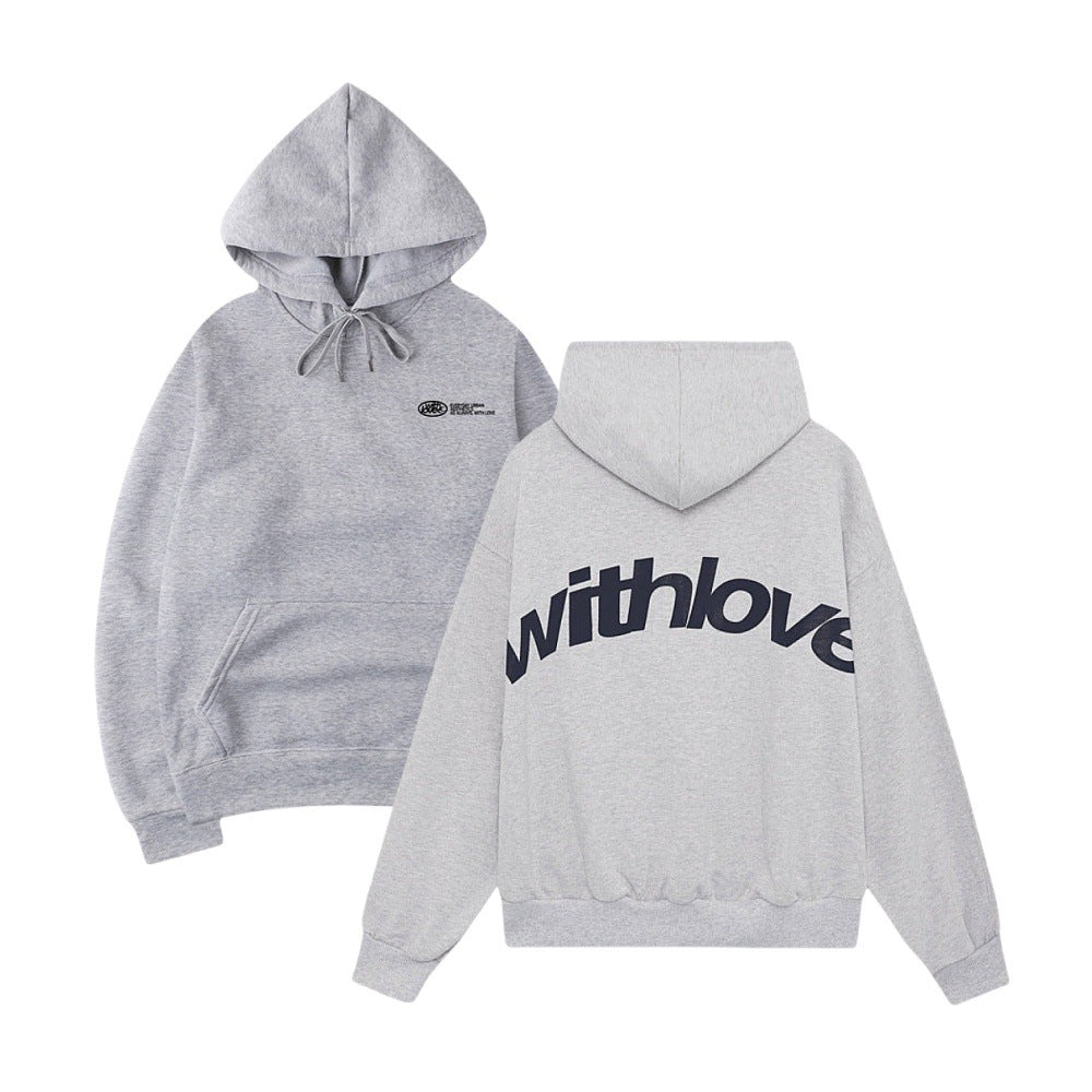 Unisex nan oversized Kapuzenpullover mit großflächigem Rückenprint, Kängurutasche und gerippten Bündchen Shop Nory