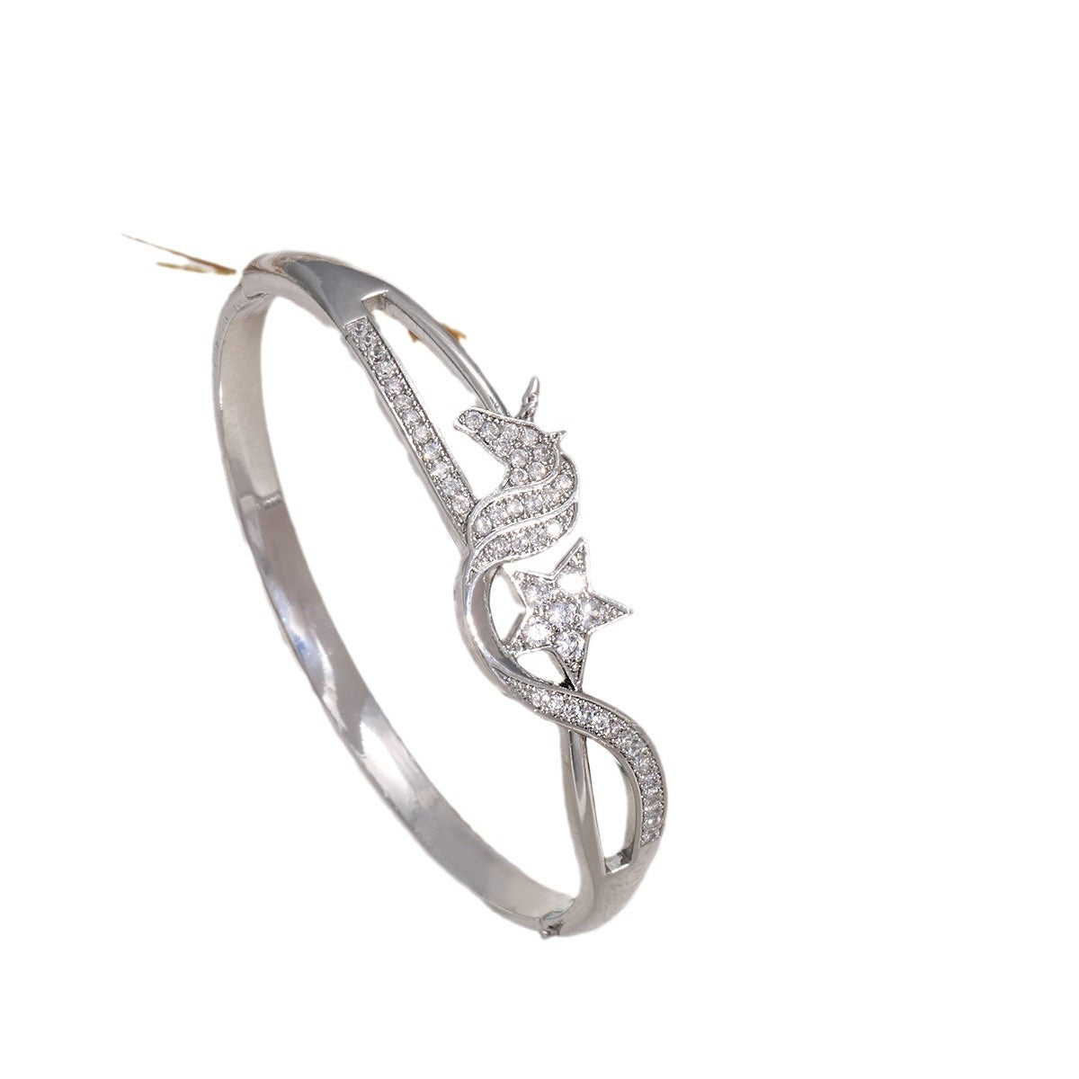 Damen Armreif mit kunstvollem Unendlichkeitssymbol und funkelnden Zirkonia Shop Nory
