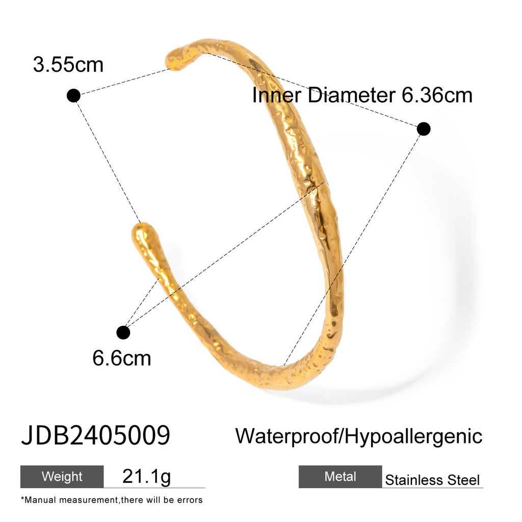 Damen Offenes Armband aus hochwertigem Edelstahl mit hypoallergenen und wasserfesten Eigenschaften Shop Nory