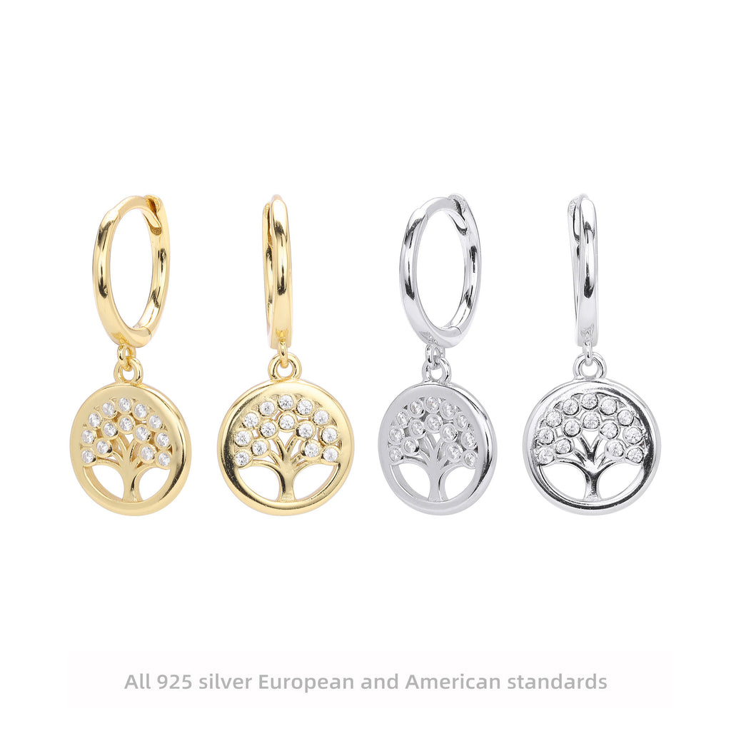 Damen Ohrhänger im stilvollen Baumdesign aus 925 Sterling Silber Shop Nory