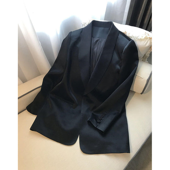 Damen Eleganter Blazer mit schickem Muster und hohem Kragen Shop Nory