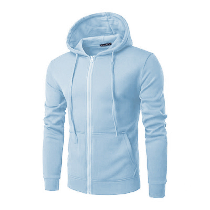 Herren nan schmal geschnittene Zip-Hoodie Jacke mit weichem Fleece-Innenfutter und Kängurutaschen Shop Nory