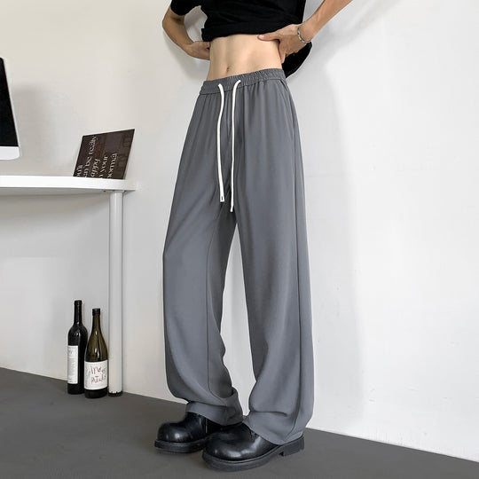 Herren Weite Relaxed-Fit Loungehose mit elastischem Bund und Tunnelzug Shop Nory