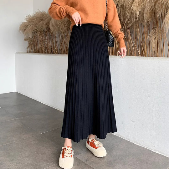 Damen Eleganter Plissee-Rock Shop Nory