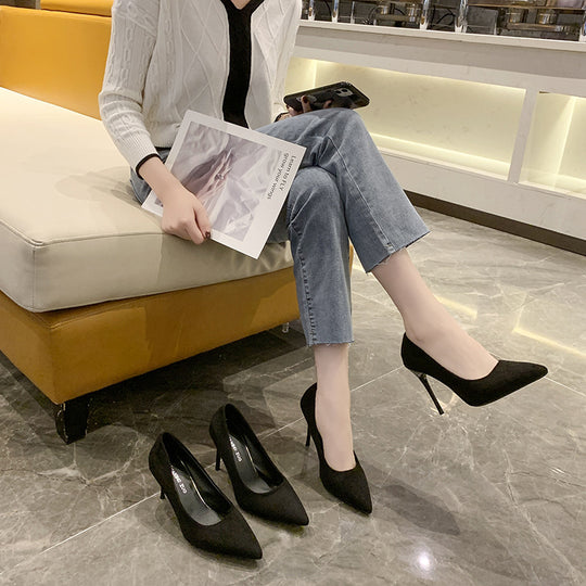 Damen Stiletto-Pumps mit Veloursfinish, gepolsterter Komfortinnensohle und schlankem Absatz Shop Nory