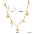 Damen elegante Halskette mit funkelnden Kristallanhängern und verstellbarem Kettenverschluss Shop Nory