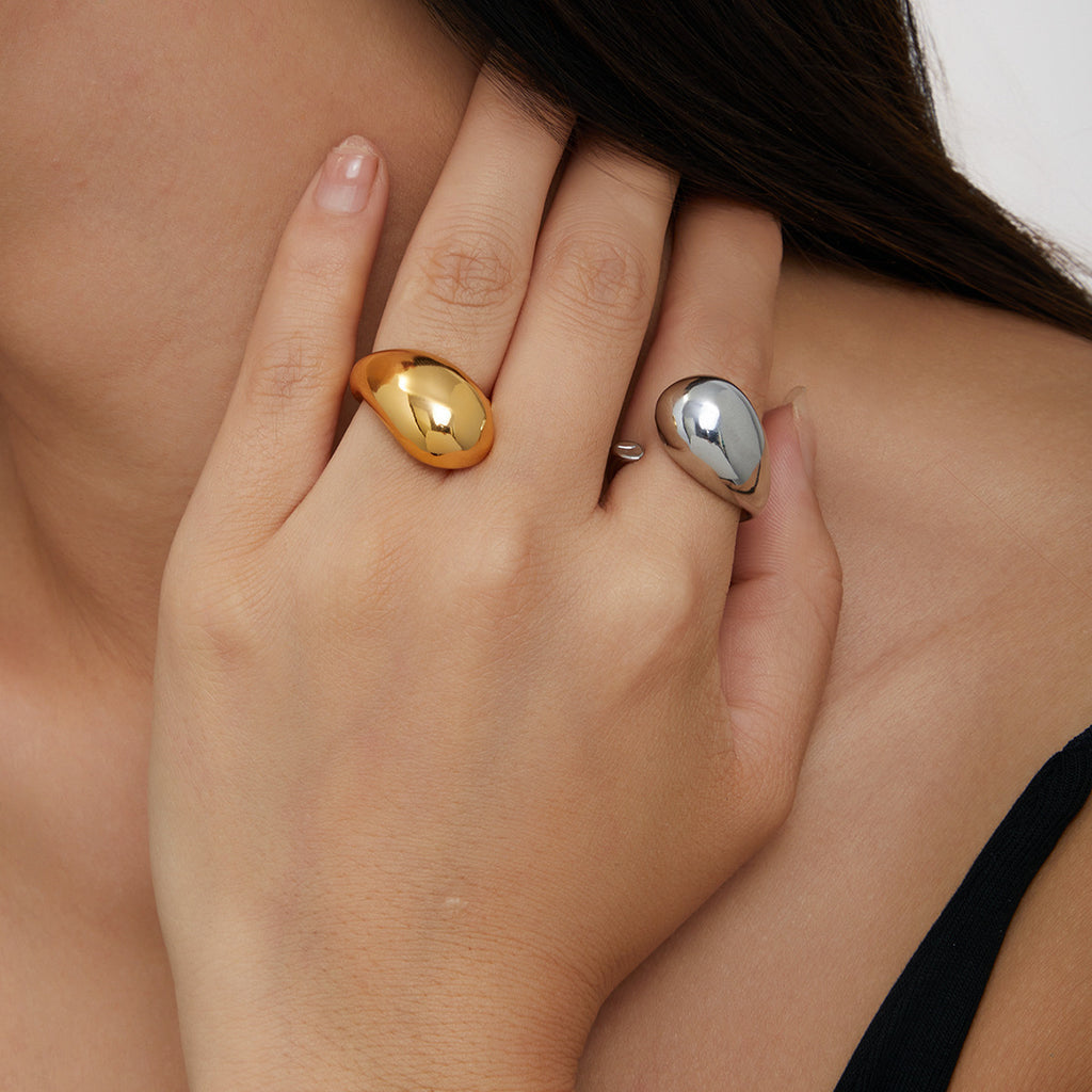 Damen skulpturaler Silberring Shop Nory
