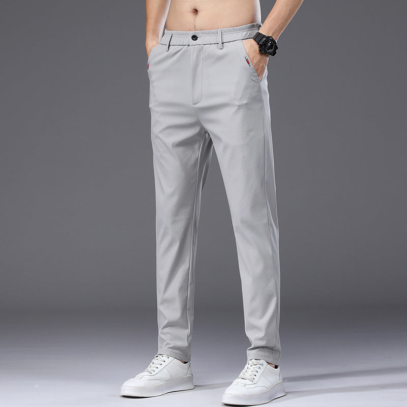 Herren modische und bequeme Chino-Hose mit elastischem Bund