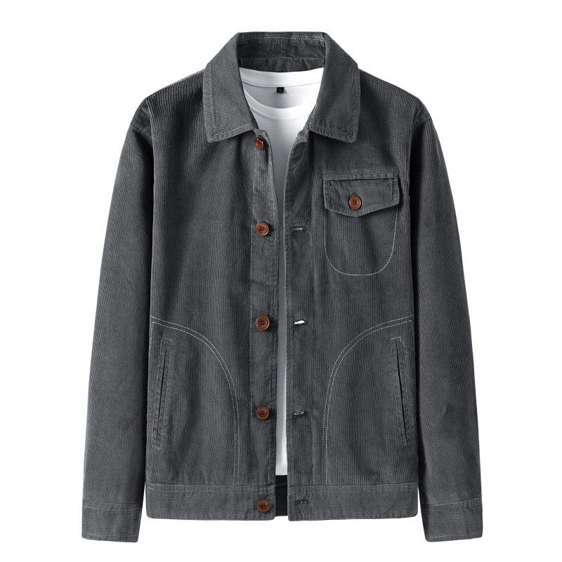 Herren Kordjacke im Worker-Stil mit gesteppter Innenfütterung Shop Nory