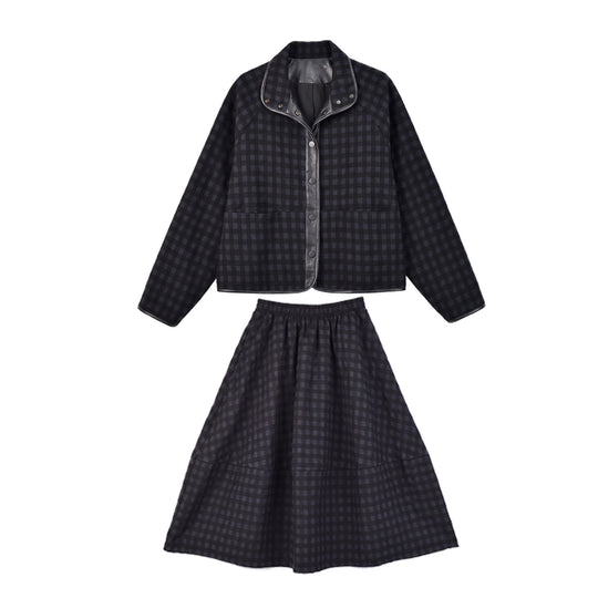 Damen Langer, Plissierter Karorock Shop Nory