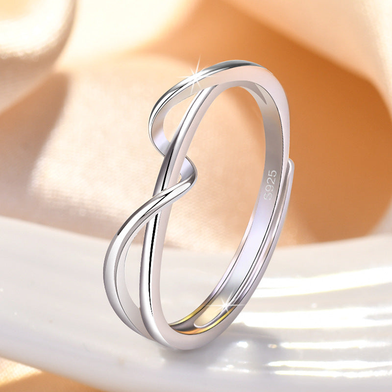 Damenring im eleganten Wellenmuster aus hochwertigem Edelstahl Shop Nory