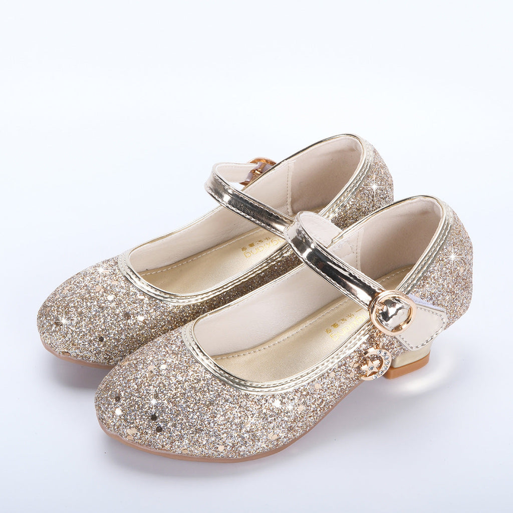 Mädchen Glitzernde Mary Jane Schuhe mit dekorativer Schnalle