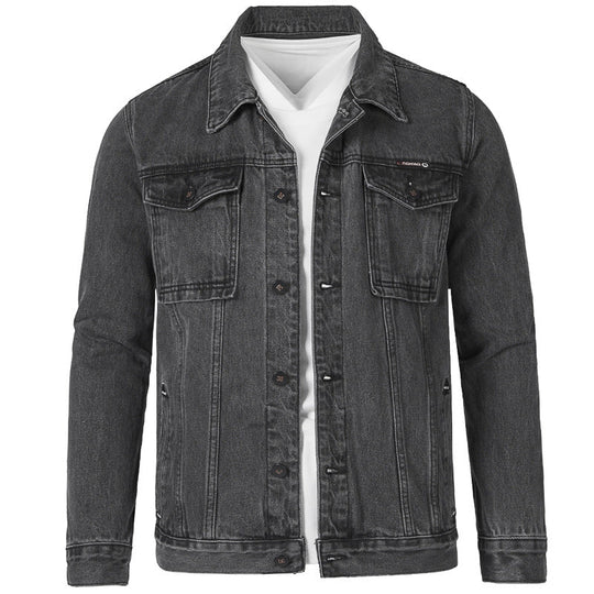 Herren Jeansjacke im modernen Slim-Fit Design mit praktischen Taschen und robusten Nieten