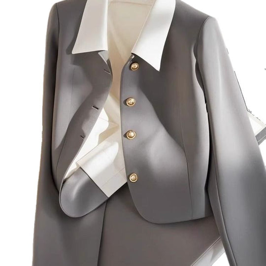 Damen Eleganter Blazer mit Goldknöpfen Shop Nory