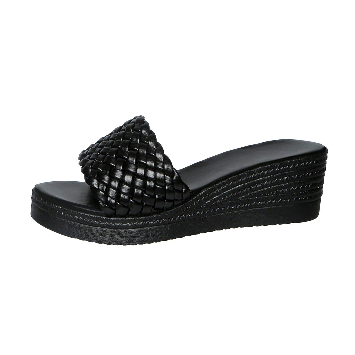 Damen Wedge-Sandalen mit geflochtenem Riemen und ergonomischer Sohle