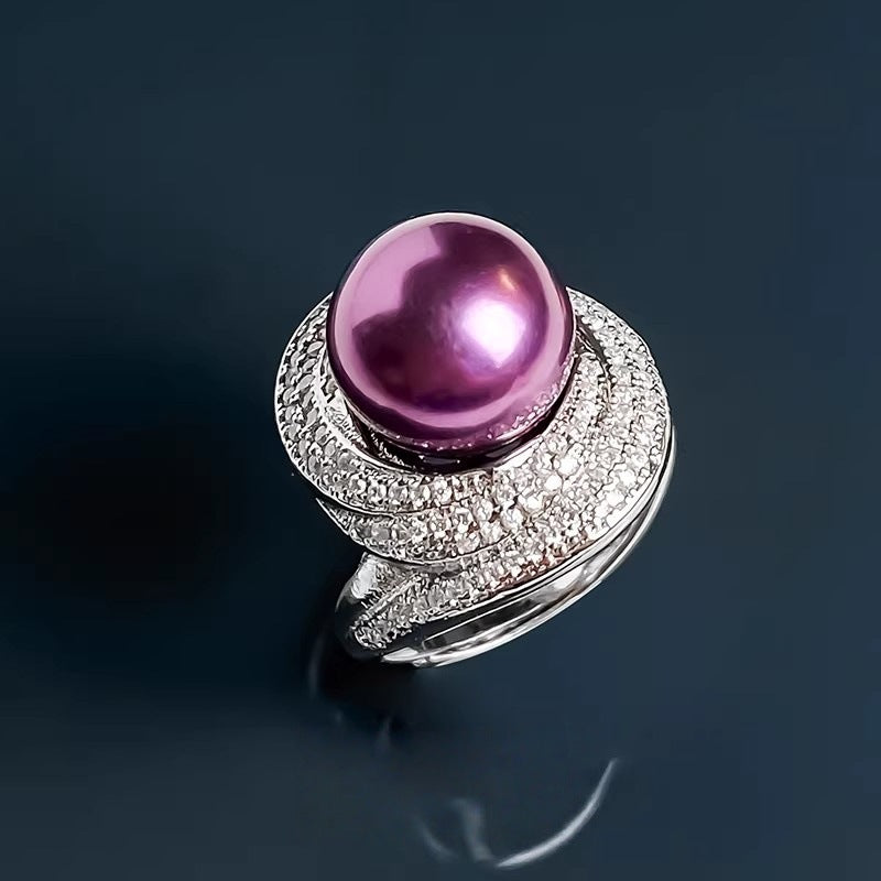 Damenring mit kunstvollem Perlendesign und funkelndem Zirkonia Shop Nory