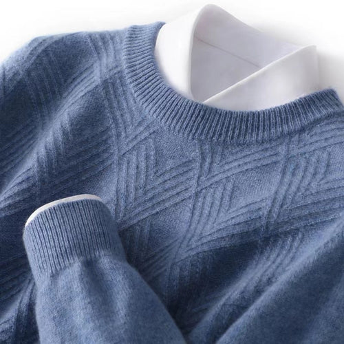 Herren Kurzrollkragenpullover aus Merino‑Mix mit diagonaler Rautenstruktur Shop Nory