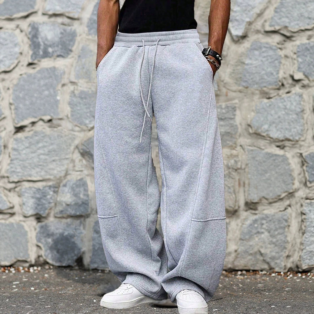 Herren weite Sweatpants im Baggy Cut mit elastischem Bund, Tunnelzug und Eingrifftaschen Shop Nory