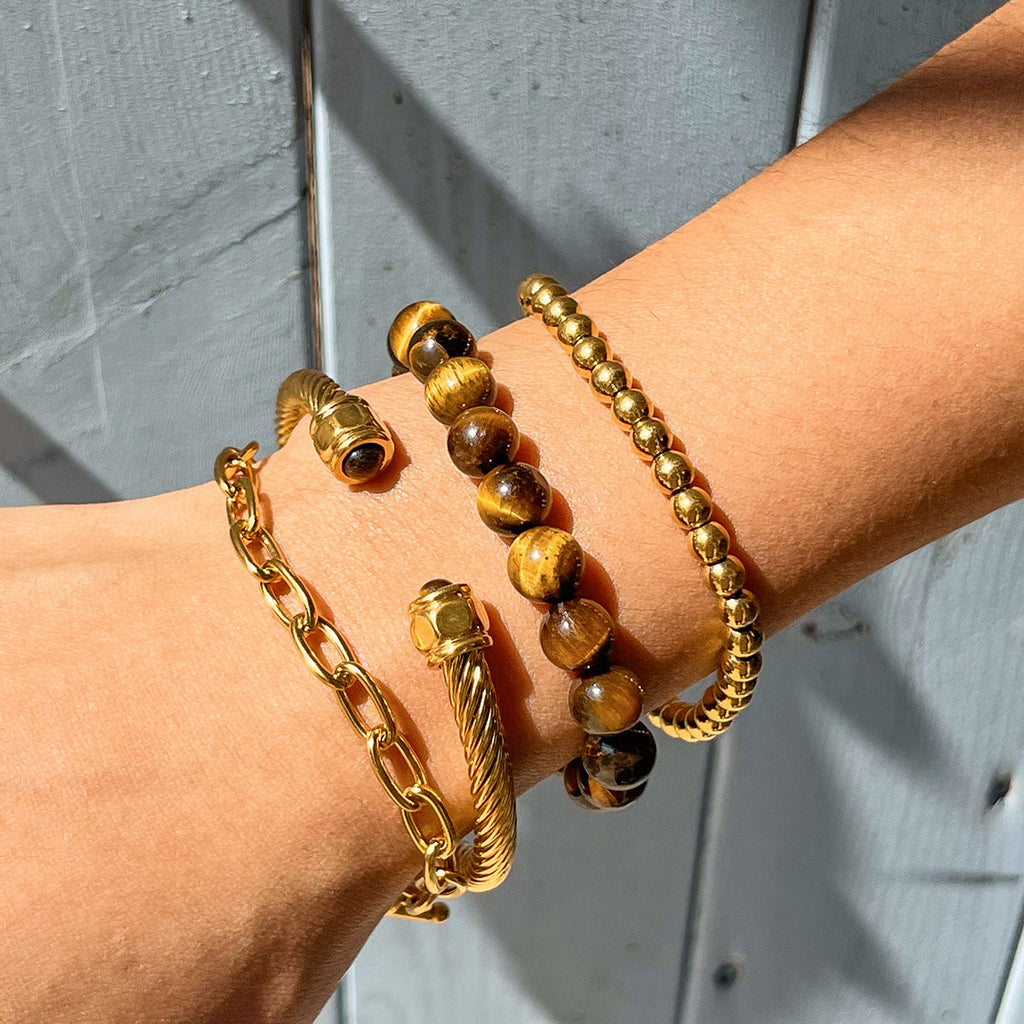 Damen Offenes Kettenarmband mit geschwungenem Design und stilvollen Akzenten Shop Nory