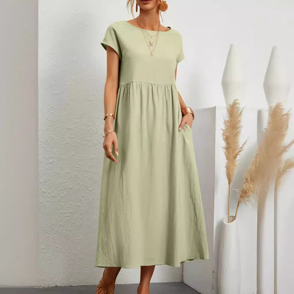 Damen Maxikleid aus leichtem, luftdurchlässigem Stoff