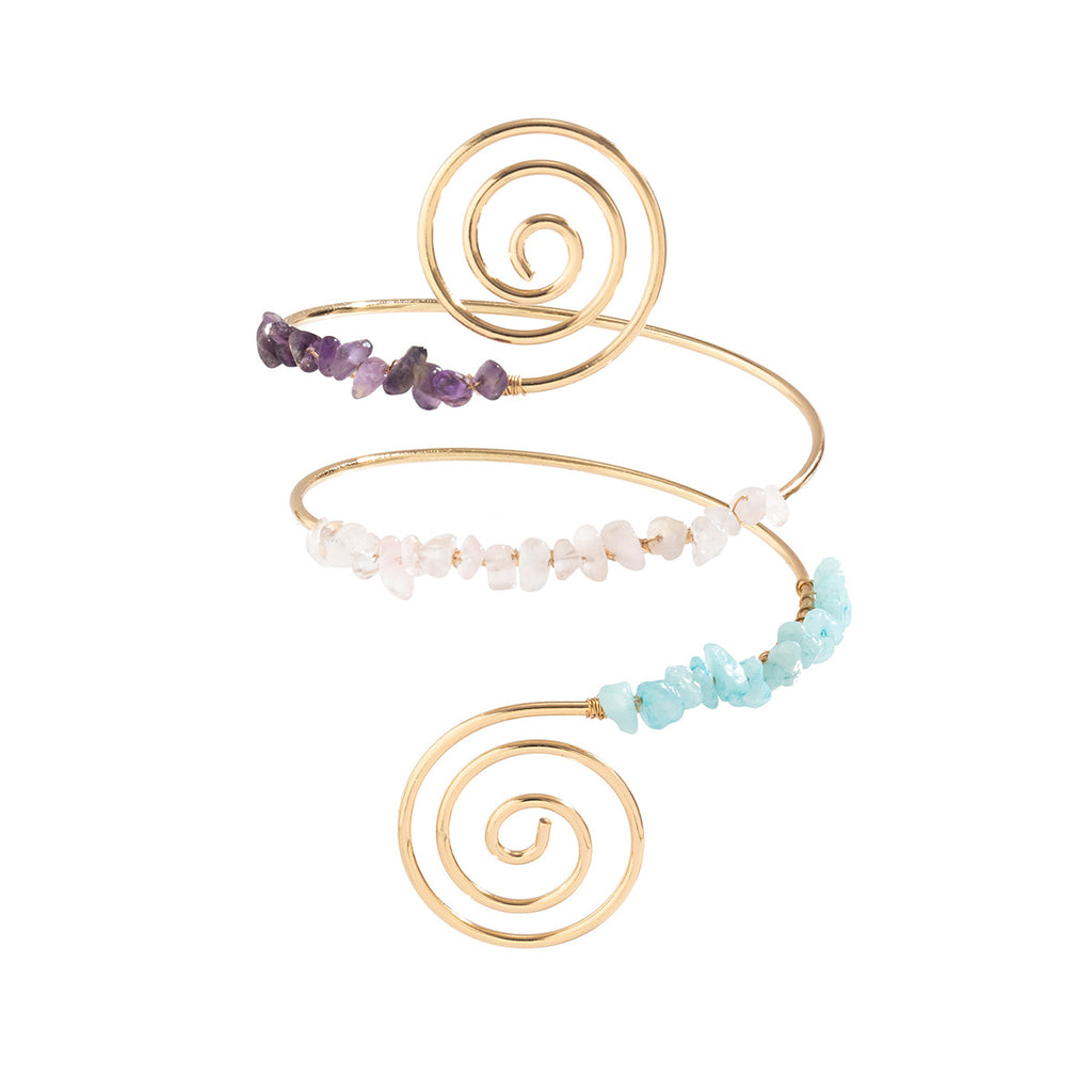 Damen Armreif mit Amethyststeinen