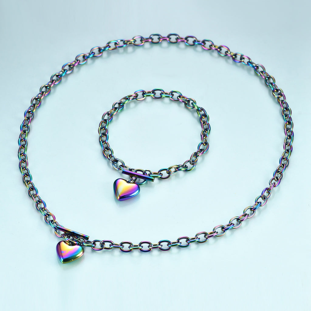 Damen Armband mit funkelndem Herzanhänger und modernem Gliederdesign Shop Nory