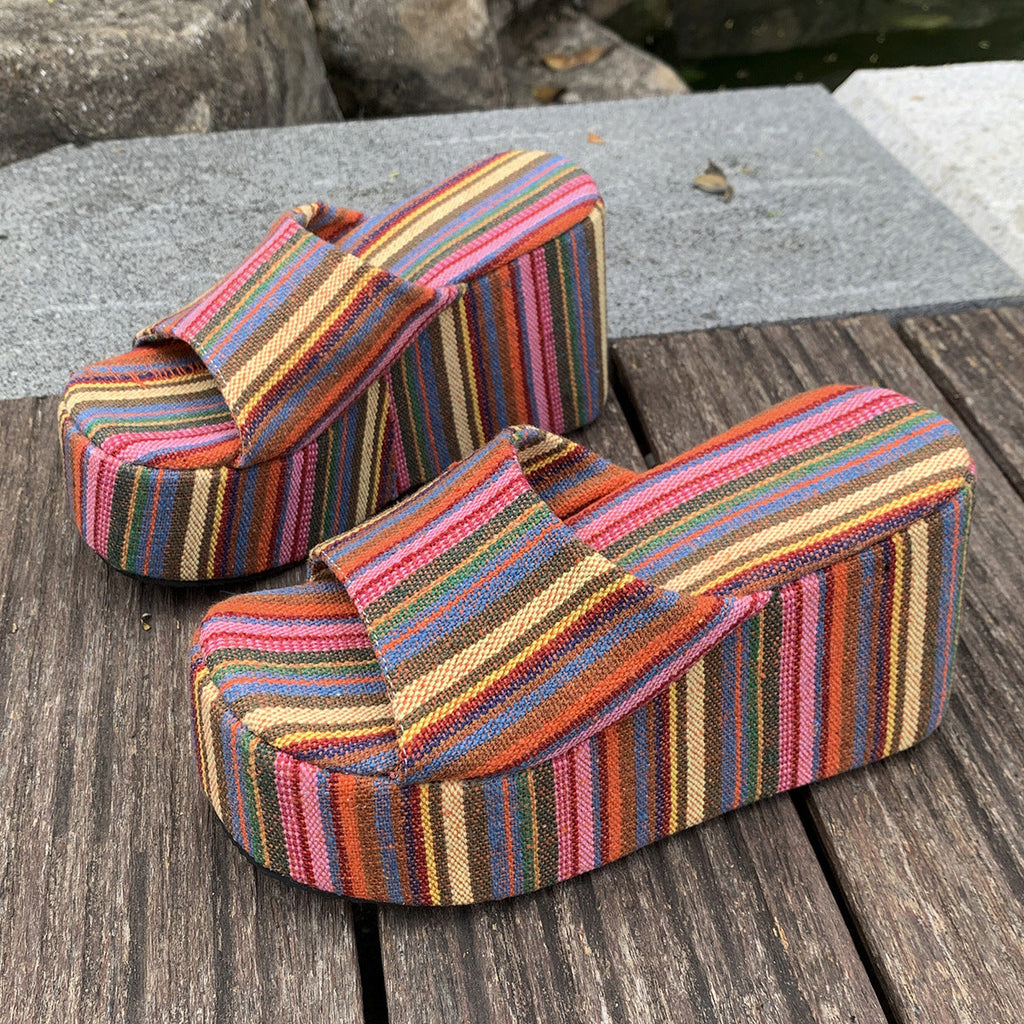 Damen Wedge-Pantoletten mit transparentem Obermaterial und komfortabler Sohle